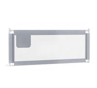 Froadp 180cm Barriera per Letto Bambini, Pieghevole Sponda Lettino Regolabile in Altezza con Doppia Chiusura Cintura Fissa e Mesh Taspirante, Portatile Guardrail Adatto per Maggior Letti(Grigio)