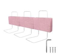 Froadp 180cm Lettino Laterale Anticaduta Sponda Letto Soft Pack per Bambini in Lino Ringhiere per Bambini Sponda Letto Portatile Regolabile in Altezza Protezione Bordo Letto per Lettino(Rosa Ciliegia)