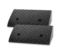 Froadp 2 rampe per marciapiede, in gomma, rampa per porta, per veicoli, per guidare, per marciapiede, per sedia a rotelle, auto, passeggini (nero)