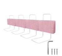 Froadp 200cm Lettino Laterale Anticaduta Sponda Letto Soft Pack per Bambini in Lino Ringhiere per Bambini Sponda Letto Portatile Regolabile in Altezza Protezione Bordo Letto per Lettino(Rosa Ciliegia)