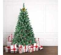Froadp 210cm Albero di Natale Artificiale con Supporto Stabile e 720 Rami di Simulazione Tradizionale per Decorazioni Natalizie Fai-da-te(PVC con Effetto Neve)