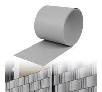 Froadp 250x19cm Schermo di Privacy per Giardino Divisori Recinzioni a Doppia Rotaia Strisce Universali in Rigido PVC Parasole Frangivento Oscurante Schermi per Recinto Balcone (25m, Grigio)