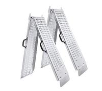Froadp 2x Pieghevoli Rampe di Carico per Auto Coppia di Rampe con Antiscivolo Zincata Rampa di Accesso Marciapiede per Veicoli Motociclistici ATV Auto Moto Carico Massimo 400KG (180x22,5x4,5cm)
