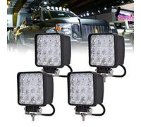 Froadp 48W Lampada da Lavoro a LED Faro Barra Luminosa Offroad Proiettori Impermeabile IP67 Luce di Retromarcia Set Fari Supplementari per Moto Camion Trattore SUV UTV ATV (4 Pezzi)