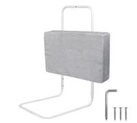 Froadp 50cm Lettino Laterale Anticaduta Sponda Letto Soft Pack per Bambini in Lino Ringhiere per Bambini Sponda Letto Portatile Regolabile in Altezza Protezione Bordo Letto per Lettino(Grigio Lino)
