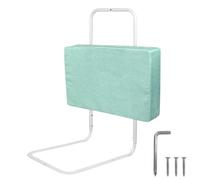 Froadp 50cm Lettino Laterale Anticaduta Sponda Letto Soft Pack per Bambini in Lino Ringhiere per Bambini Sponda Letto Portatile Regolabile in Altezza Protezione Bordo Letto per Lettino(Verde Mare)