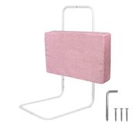 Froadp 50cm Lettino Laterale Anticaduta Sponda Letto Soft Pack per Bambini in Lino Ringhiere per Bambini Sponda Letto Portatile Regolabile in Altezza Protezione Bordo Letto per Lettino(Rosa Ciliegia)