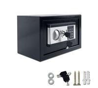 Froadp Cassaforte elettronica, 34 l, 38 x 30 x 30 cm, mini cassaforte per mobili con chiave, per hotel, montaggio a parete, password, cassaforte da parete, cassaforte per la casa