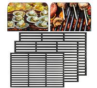 Froadp Griglia Smaltata per Barbecue a Carbone, Griglia in Ghisa Spessore, Portatile Raschietto Giardino per Charcoal Grill Gas Grill (54x34cm)