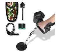 Froadp Kit metal detector per bambini metal detector 78 - 107 cm altezza regolabile metal detector rilevatore di metallo con zaino portatile, pala e cuffie, nero