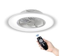 Froadp Lampadario con Ventilatore da Soffitto e Telecomando Dimmerabile Moderno Ventilatores silenziosa da Soffitto con LED Lampada per Illuminazione Soggiorno Camera Letto Sala Pranzo (36W, Bianco)