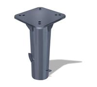 Froadp Manicotto universale da pavimento, 16 x 16 x 38 cm, in metallo, con coperchio, design nascosto, supporto per ombrellone a manovella, colore grigio scuro