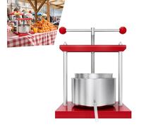 Froadp Pressa Manuale Torchietto per Frutta Estrattore di Succo in Acciaio Inox e Ferro Torchio Manuale per Vino con Manico Spremiagrumi Meccanicoper Vino Frutta Verdura (26x21x39,5cm, 3 Litri)