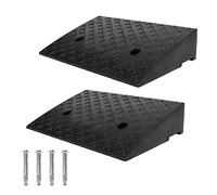 Froadp Rampa per soglia in gomma, per auto, sedia a rotelle e passeggini, rampa portatile, rampa di carico in gomma, antiscivolo, per gradini e marciapiedi, colore nero