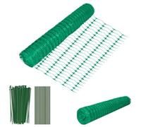 Froadp Recinzione di vimini da 1 m x 30 m con chiodi da terra e nastri, rete di protezione in plastica, recinzione mobile multifunzionale, recinto di pecora, recinzione per cani, pollame (verde)