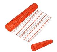 Froadp Recinzione di Vimini Recinto per pascoli 1 m x 30 m Recinzione di Sicurezza in Plastica Recinto di Confine Multifunzionale Rete per Pollame Recinzione da costruzione (Arancione)
