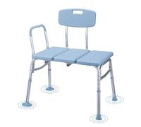 Froadp Sedia da bagno per vasca da bagno, regolabile in altezza, antiscivolo, con schienale e braccioli, per anziani disabili e donne incinte fino a 150 kg