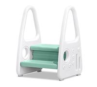 Froadp Sgabello a due per Bambini, Pedane Alzabimbo con 2 Gradini, Sedile per Addestramento per Bambini in Piedi in Plastica, Scaletta di Sicurezza per Bagno Asilo Cucina Camera (Verde Chiaro)