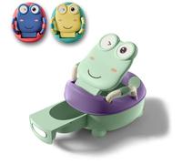 Froadp Vasino per bambini con cuscino in poliuretano, a forma di rana, portatile, in materiale PP, con contenitore rimovibile, per bambini da 1 a 6 anni (altezza 48,5 cm, verde)