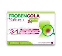 FROBENGOLA Sollievo+, 20 Pastiglie gommose per mal di gola, tosse secca e gola irritata | Con Ectoin®, senza zucchero, gusto frutti di bosco e mentolo