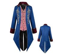 Frock Coat, giacca steampunk a tema Halloween gotico medievale costume da uomo per feste a tema e cosplay, uomo rinascimentale