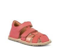 Froddo Sandali a piedi nudi in pelle, protezione per tallone e dita Flexy G3150283, Colore: rosso, 20 EU