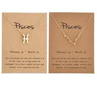 Frodete Collana zodiacale orecchini da donna 12 costellazione collana Ariete Toro Gemelli Cancro Leone Vergine Bilancia Scorpione Sagittario Capricorno Acquario Pesci Collana Orecchini Regali di
