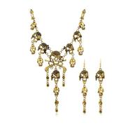 Frodete Gioielli da pirata da donna accessori costume da pirata teschio scheletro collana orecchini festa di Halloween pirati vestito camicia donna