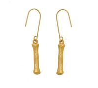 Frodete Orecchini a forma di lettera dell'alfabeto inglese in stile retrò, in oro, in bambù, dalla A alla Z, da donna, Smalto