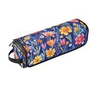 FRODOTGV 2 in 1, organizer per strumenti per capelli, con cuscinetto resistente al calore, per stirare, arricciacapelli, asciugacapelli, fiori, lavanda, giglio di cala, narciso, 12, 1 talla