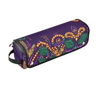 FRODOTGV 2 in 1, organizer per strumenti per capelli, impermeabile, custodia da viaggio con tappetino resistente al calore per piastre, piastre, arricciacapelli, mardi gras carnevale galleggianti