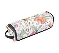 FRODOTGV 2 in 1 Strumenti per Capelli Organizzatore Fantasia Floreale Motivo Giacobino Ricamo Donna Essenziali di Stoccaggio Strumenti di Riscaldamento Borsa da Viaggio Organizzatore per Ferro Piatto