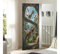 FRODOTGV 3D Jungle Dio - Medicazione elastica per porta, 91,4 x 248,9 cm