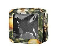 FRODOTGV 4 luglio American Independence Day Leather Clear Piccola borsa per il trucco per ragazze Custodia cosmetica da viaggio Borsa da toilette Tote, Limoni di legno, 1 Size