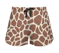 FRODOTGV Abstract Giraffe Brown Spots Art Women Pajama Bottoms, Pantaloncini con Pockets per Yoga Running, XL