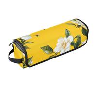 FRODOTGV Aesthetic Gardenia - Borsa da viaggio da donna per strumenti per capelli, di grande capacità, organizer e tappetino resistente al calore, per ferri da stiro piatti, utensili caldi e accessori
