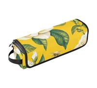 FRODOTGV Aesthetic Gardenia - Borsa da viaggio per ferro arricciacapelli, da donna, rimovibile, organizer per accessori con tappetino in ferro per piastre e asciugacapelli