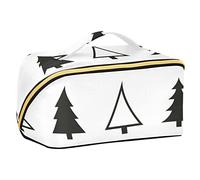 FRODOTGV Albero di Natale Icon Collection Illustrazione Grande Capacità Makeup Bag, Toiletries Bag, Grande Capacità Viaggio Cosmetic Bag, Impermeabile Makeup Case Organizer, Borsa cosmetica da viaggio