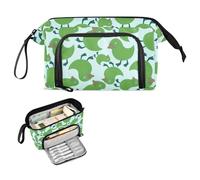 FRODOTGV Animali Anatre Verdi Astuccio Grande Capacità Borsa con Cerniera con Scomparto Astuccio con Cerniera per Studenti Collegi Scuola Must Haves
