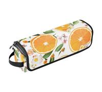 FRODOTGV Arance dolci frutta bianca 2 in 1 ferro arricciacapelli custodia da viaggio con tappetino rimovibile resistente al calore custodia portatile per straigheners, ferro arricciacapelli