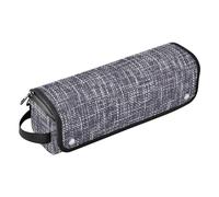 FRODOTGV Astratto Spazzolato Tessuto Chambray Tessuto Strumenti Per Capelli Borsa Da Viaggio con Pad Resistente Al Calore Organizzatore Portatile Antipolvere Viaggio Raddrizzatore dei Capelli