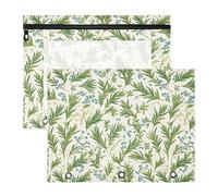 FRODOTGV Astucci per matite con 3 occhielli rinforzati, tasca a 3 fori per raccoglitori a 3 anelli, confezione da 2 articoli per studenti di classe