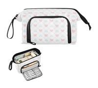 FRODOTGV Astucci per matite con cuori geometrici scozzesi di grande capacità organizer astuccio portatile per scuola per adolescenti scuola preppy