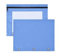 FRODOTGV Astuccio portamatite blu con fiore di mais, tasca portatile a 3 anelli per raccoglitori a 3 anelli, confezione da 2 articoli per ufficio per studenti