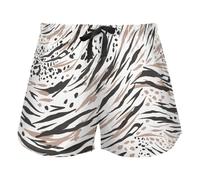 FRODOTGV Beautiful Art - Pantaloncini da pigiama con motivo etnico da donna, elastico in vita con coulisse, pantaloni del pigiama per corsa, esercizio M, Tigri della pelle di animale, L