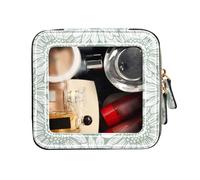 FRODOTGV Beauty case da viaggio carino borsa per trucco trasparente teste di girasole modello mini contenitori per trucco, Modello di contorno teste di girasole, 1 Size
