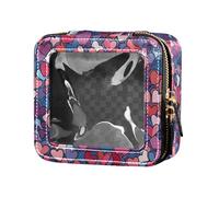 FRODOTGV Beauty case trasparente con cuori innamorati per San Valentino, 04, 1 Size