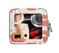 FRODOTGV Beauty case trasparente con labbra femminili, mini trousse trasparente per cosmetici e smalti, Comico Femminile Labbra Pop Art, 1 Size