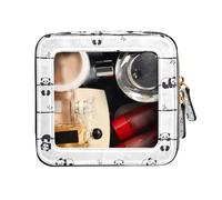 FRODOTGV Beauty case trasparente da viaggio per articoli da toeletta borsa per cosmetici con cerniera modello carino piccolo panda, Motivo carino piccolo panda, 1 Size