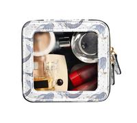 FRODOTGV Beauty case trasparente in pelle con motivo sirene, motivo mitico mare, Modello Sirene Mitico Mare, 1 Size